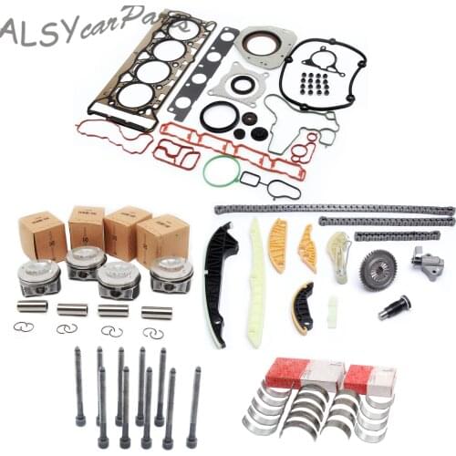 Engine Repair Set 06H 107 065 AM Gaskets Seals Timing Chain Tensioner Bearing Shell Head Bolt For VW Tiguan Passat CC Audi A4 A5