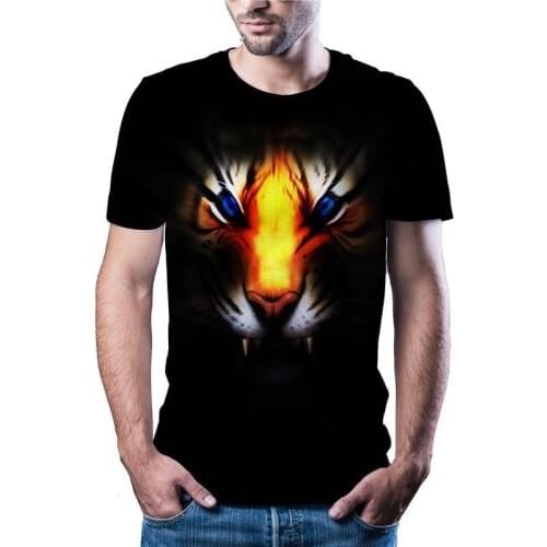 2020 Latest Hot Sale Tiger Head T -Shirt Casual Sports Harajuku T -Shirt Asian Size Code Shipping Color Printed 3dt Shirt