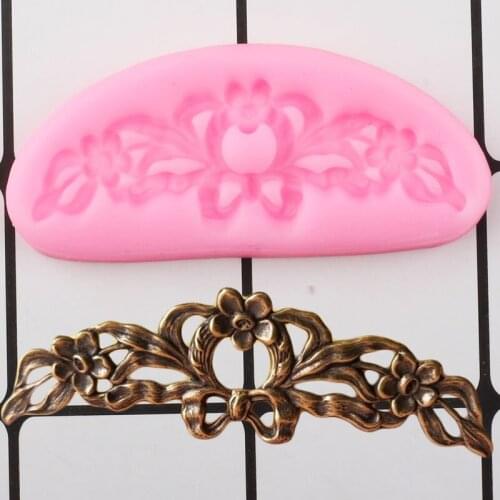 Sugarcraft Relief Cupcake Topper Fondant Mould Cake Decorating Tools Cake Border Silicone Mold Candy Clay Polymer Chocolate Mold