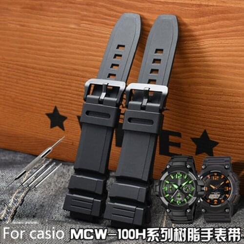 Replacement for cso resin silicone strap 5434 MCW-100H 110H W-S220 series bracelet 16mm watch strap