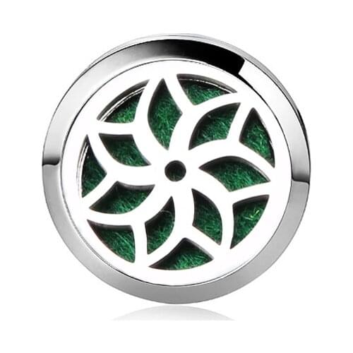 Spiral Pattern Stainless Steel Aroma Brooch Badge Perfume Box Aromatherapy Essential Oil Diffuser Locket Brooch Jewelry