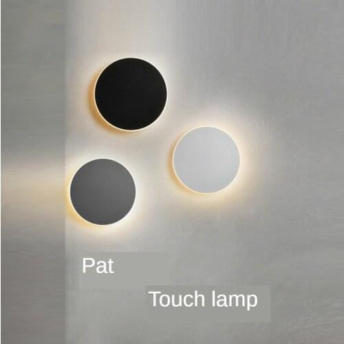 LED Wall Light With Touch Switch Bedroom Bedside Wall Lamp Indoor Stair Lighting Lamp Fixture Iron And Acrylic Materials 10W