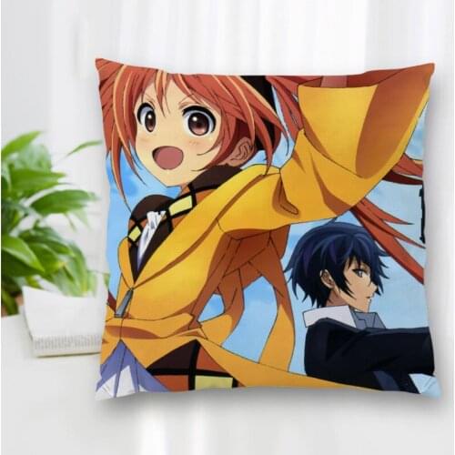 High Quality Custom Anime Black Bullet Square Pillowcase Zippered Bedroom Home Pillow Cover Case 20X20cm 35X35cm 40x40cm
