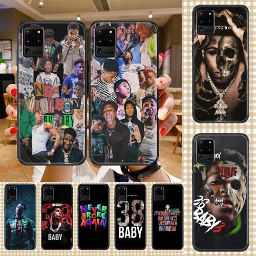 YoungBoy Never Broken Again Phone case For Samsung Galaxy Note 4 8 9 10 20 S8 S9 S10 S10E S20 Plus UITRA Ultra black tpu back