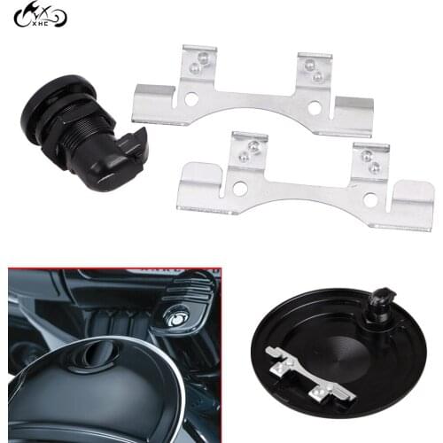 Motorcycle Fuel Door Latch Push Button Gas Oil Cap Tank For Harley Touring Road Electra Street Glide Ultra Limited FLHTKL
