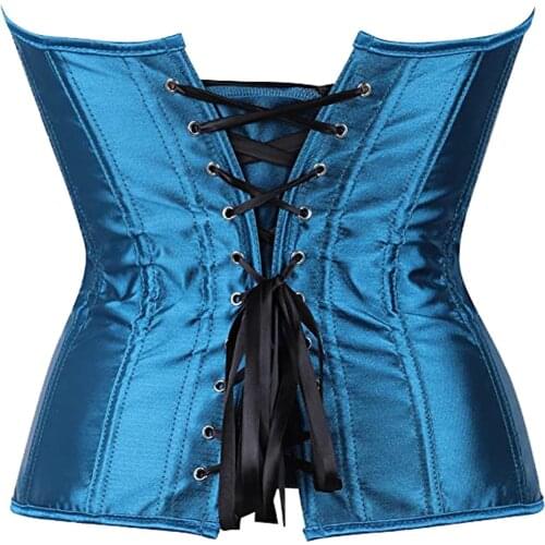 Plus Size Sexy Corselet Corsets and Bustiers Tops Blue Brown Gothic Lingerie Elegant Girls Shapewear Women Corset Overbust Tops