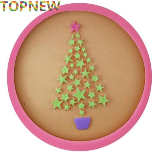 Stars Tree Semicircle Silicone Mold Fondant Cake Decorating Tools Chocolate Candy Bakeware