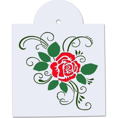 1pc Rose Flower Cake Stencil DIY Walls Layering Painting Template Decor Scrapbooking Embossing Supplies Reusable