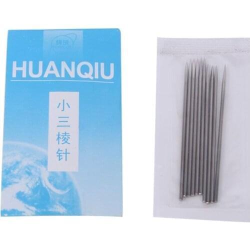 10pcs 1.6/2.6cm stainless steel triangular needle acupuncture massage needle three edge