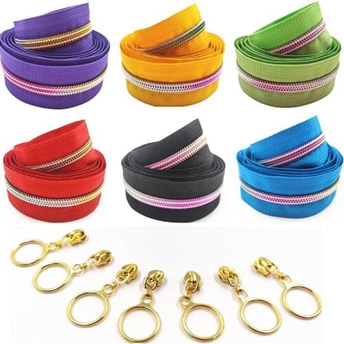 10 meters long colorful teeth nylon sewing DIY No. 5 teeth liner colored nylon zipper