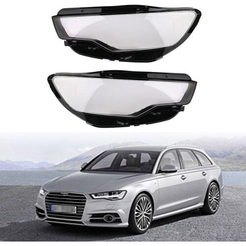 Car Left and Right Front Kit Cover Lens Headlights Fit FOR Audi C7 A6L 2013-2015 1 Pair