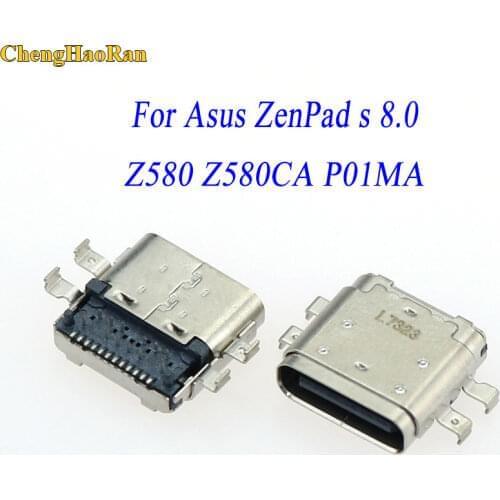 ChengHaoRan 2pcs For Asus ZenPad 10 S Z580 Z580CA P01MA 8.0 USB port socket Charger jack Date charging connector dock parts