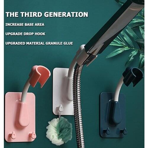 Shower Head Holder Universal Punch-free Suction Cup Shower Bracket Adjustable Shower Fixing Stand Bracket Wall Rack