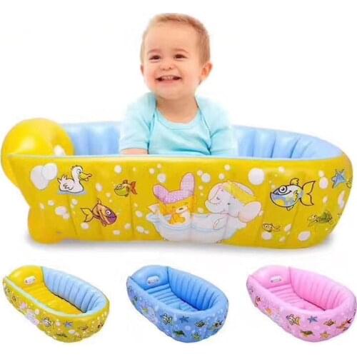 Baby Inflatable Bath Tub PVC Tubs Shower Set Portable Children 's Household Small Supplies Newborn Products