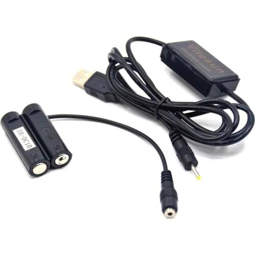 AA Dummy Battery + USB Drive Power Adapter Cable CA-PS800 DR-DC10 DC Coupler for Canon A1300 A1400 A800 A810 SX150 IS SX160