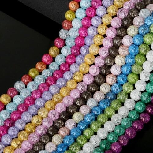 Hot sale Dia 6/810mm multicolor Crystal Glass Natural Stone Beads Round Loose Spacer Beads For DIY garment and sewing supplies