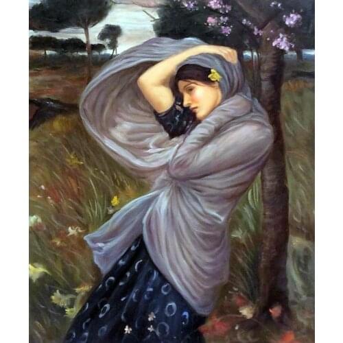Beautiful Woman Painting Art Reproductions John William Waterhouse Oil Painting Boreas Canvas Art Portrait Hand Painted