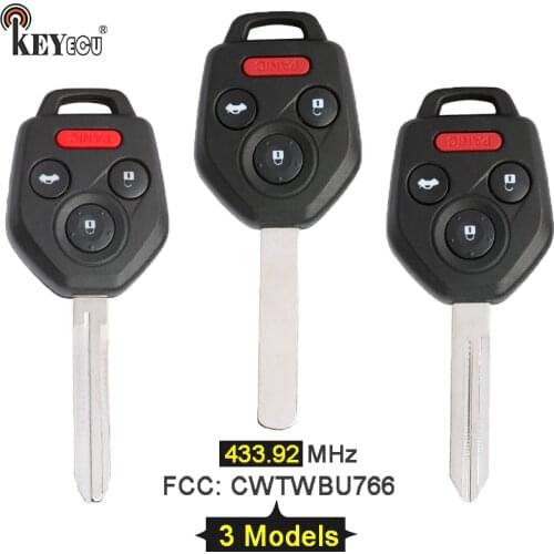 KEYECU ASK 433MHz 4D60/ 4D62/ G Chip CWTWB1U766 4 Button Remote Key Fob key for Subaru Outback Legacy Forester Impreza Tribeca