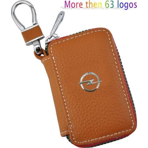 KUNBABY 20 Pcs/Lot Genuine Leather Car Key Cover Key Case Bag Key Holder For All Car Model Car Styling Free Shipping Black/Brown