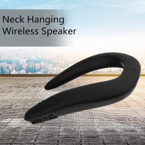 New stereo wireless Bluetooth wearing U-neck speaker neck-hanging microphone 3D outdoor running travel Bluetooth speaker