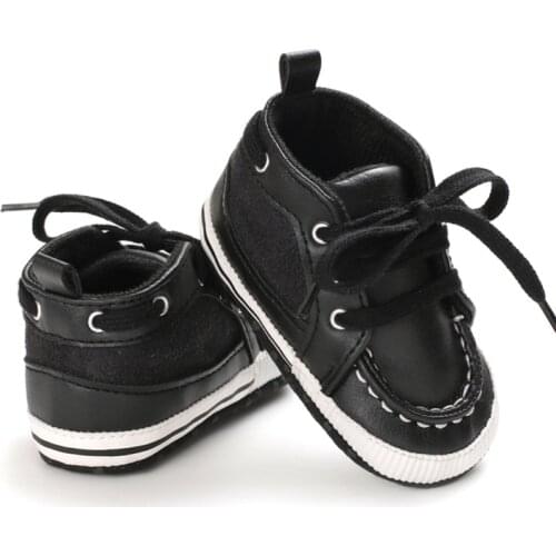 Infant First Walkers Nonslip Soft Sole Toddler Baby Shoes Hot 0-18M PU Toddler Baby Shoes Leather Crib Shoes Baby Boy Shoes