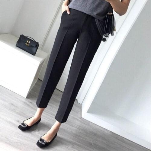 Autumn Womens Suit Pencil Pants Casual All-match Elastic Waist Work Female Trousers Fashion High Waist Plus Size 5XL Pants