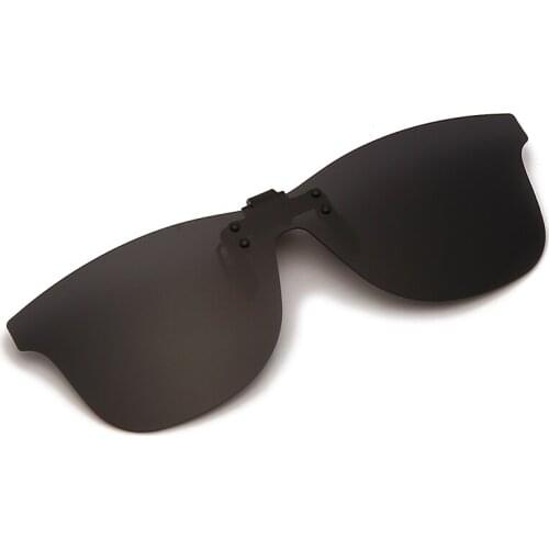 Polarized Clip on Sunglasses Clip on Glasses Square Polaroid Lens Men Women Mirror Clip Sun Glasses Vision Driving Fishing UV400