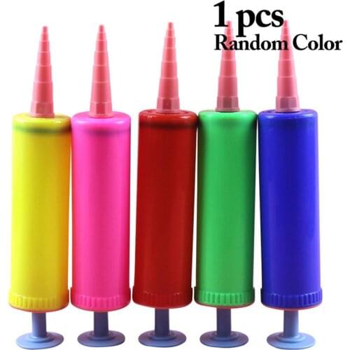 23CM Random Color Hand Balloon Pump Multifunctional Plastic Balloon Air Inflator Handheld Air Pump Party Decorations Tool