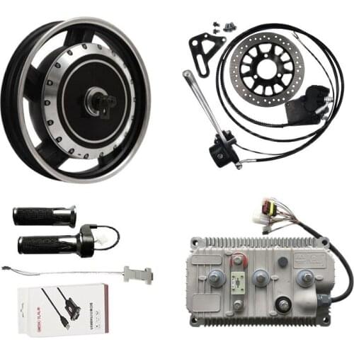 QS273 8000W 72V V3 16inch Electric Motorcycle Motor Conversion Kits with Kelly Sine Wave Controller