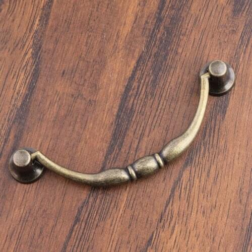 110mm Rustico vintage simple drop shaky antique brass drawer cabinet pulls knobs bronze furniture handles