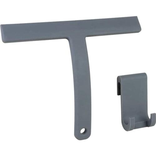 Silicone Bathroom Shower Squeegee with Hook,for Shower Doors/Kitchen/Window/Mirror Cleaner Brush Tool Wiper Scraper