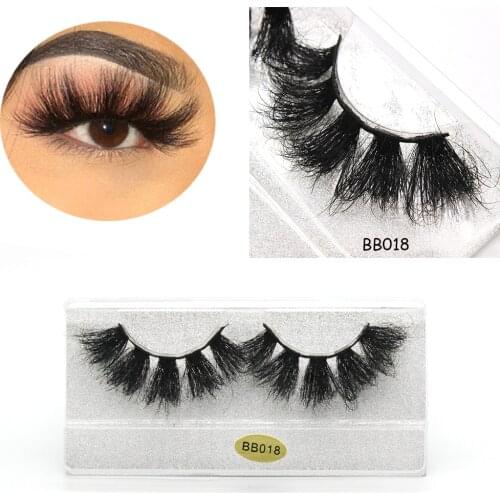 1Pair 3D Fluffy Mink Lashes 25 mm Mink Eyelashes Handmade Natural Long False Lash Eyelashes Extension Makeup Tools