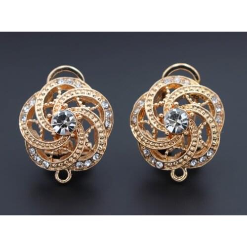 10pairs African Women Earrings Linkers Connectors Circle Whirl Charms DIY Nigerian Dangle Tassel Earring Jewelry Accessories