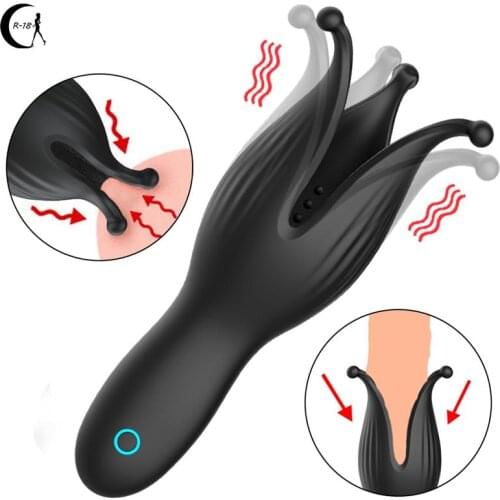 10 Modes Penis Delay Trainer Male Masturbator Vibrator Automatic Oral Climax Sex Glans Stimulate Massager Sex Toys for Men