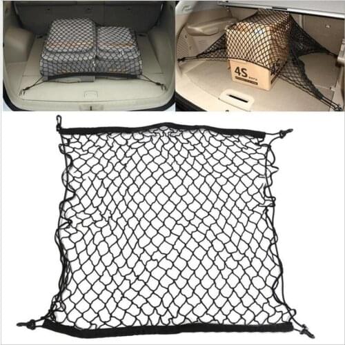 110x60cm Car Trunk Mesh Organizer Luggage Stuff Goods Fix Net Storage Holder Universal Auto Truck Cargo Bag with Hook