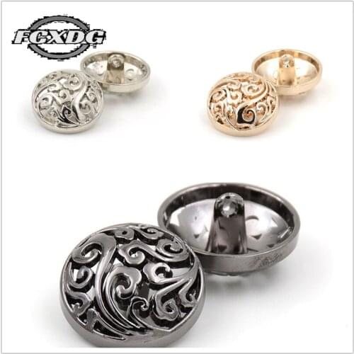 15/20/25mm Handmade DIY Sewing Supplies Metal Snap Buttons Fashion 20mm Snap Buttons for Clothing Black Vintage Blouse Buttons