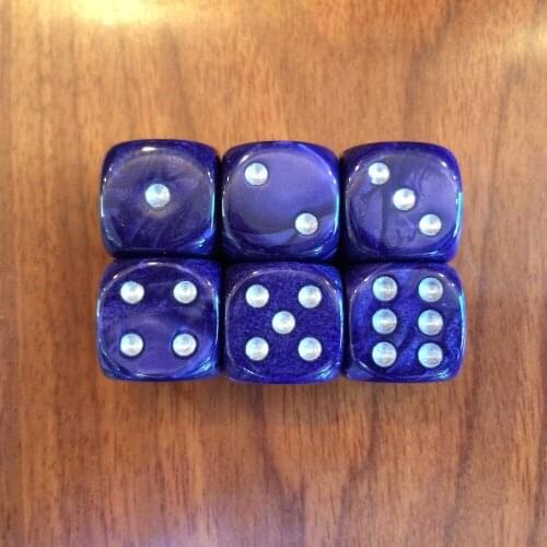 18MM colorful pearl blue son/ 18# marble dice Its blue lines / Export dice