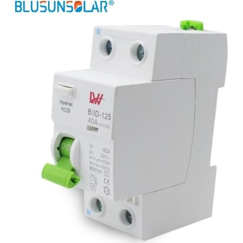 2P 16A 63A 100mA 6KA RCCB RCD 220V-415V Residual Current Circuit Breaker Differential Breaker Safety Switch circuit breakers