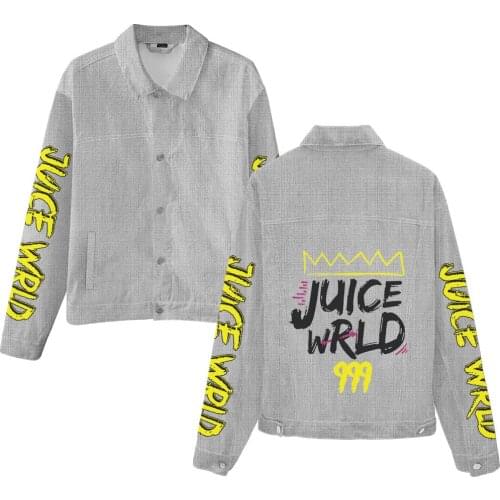 3D Print Juice WRLD denim jacket Men Women Streetwear Fashion Hip Hop Tops Spring Autumn Singer Coats Casual Boys Girls Clothes