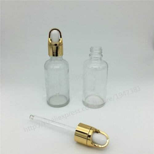 500pcs 50ml transparent glass bottle with basket shape dropper, essential oil dropper bottle, packaging bottle