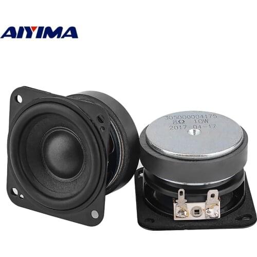 AIYIMA 2 inch 8 ohm 10W Audio Speaker Wool Basin Dual Magnetic Full Range Loudspeaker DIY Sound Amplifier Computer Speakers 2PCS