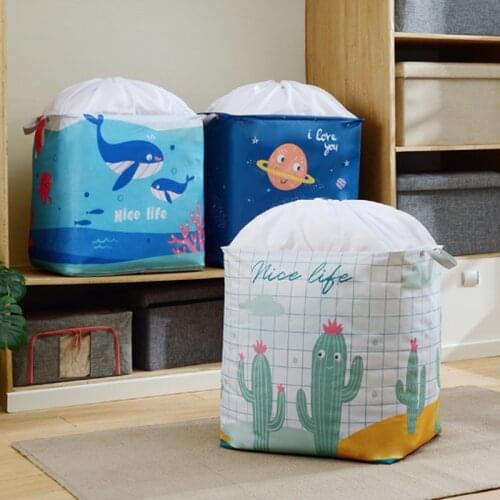 Large Storage Bag for Clothing Cotton Quilt Moving Household Clothes Packing Artifact Organizing Bag Storage Basket