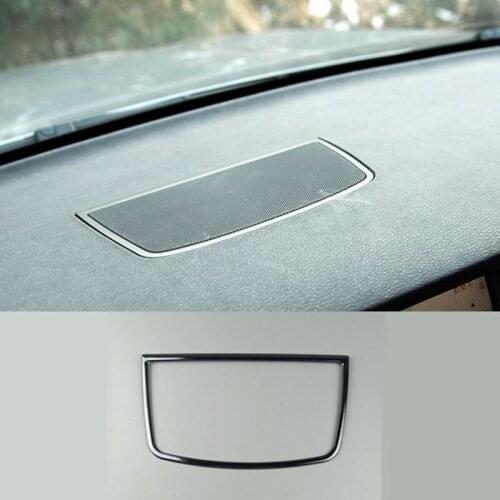 Black Dashboard Audio Speaker Frame Decoration Cover Trim For BMW X5 E70 X6 E71 2008-2014 Stainless Steel Car Accessories