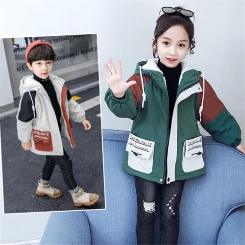 Spring Autumn Jackets for Girls Teenage Fashion Kids Girl Jacket Hooded Windbreaker for Girl Children Jacket Baby Trench Coat