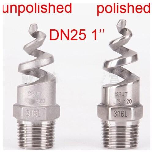 DN25 1‘’ ss316 SPJT 316L Stainless steel spiral nozzle screw spray head desulphurization dust removal