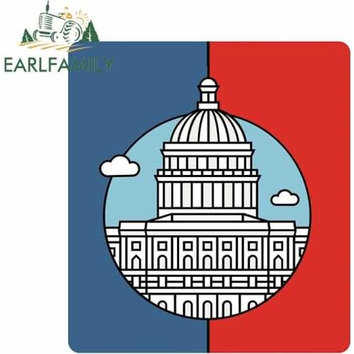 EARLFAMILY 13cm x 11.7cm For Senate Car Stickers Car Door Protector Decal Waterproof For JDM SUV RV Sunscreen Decoration