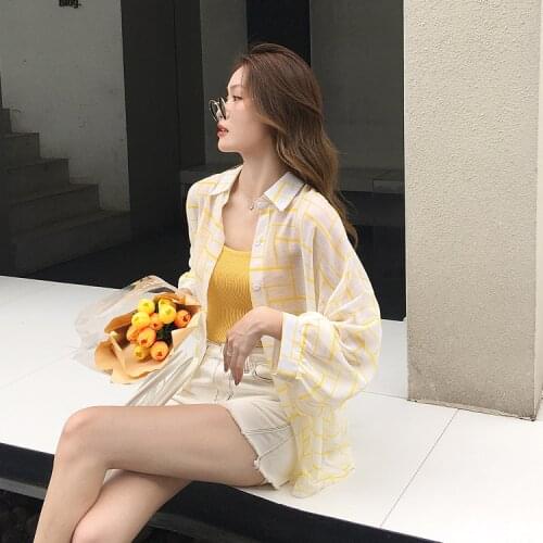 FASOBIU Women's Plaid Shirts