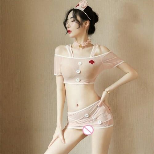 JIMIKO Women Sexy Lingerie Nurse Erotic Cosplay Costume Mini Miniskirt Sex Game Maid Uniform Doctor hot Roleplay Erotic Outfit