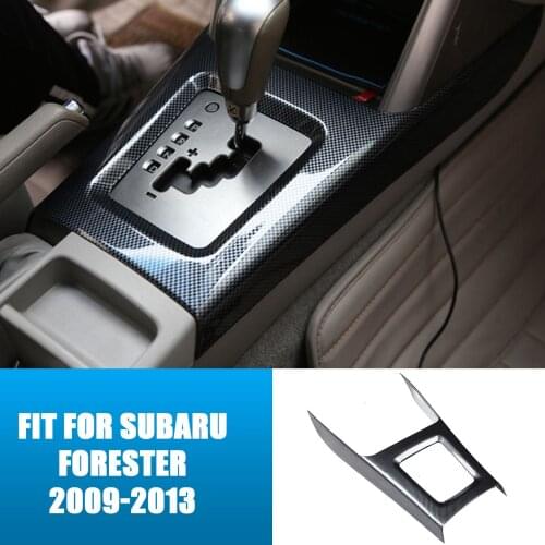 For Subaru Forester 2009-2013 Central Console Gear Shift Frame Trim Carbon Fiber