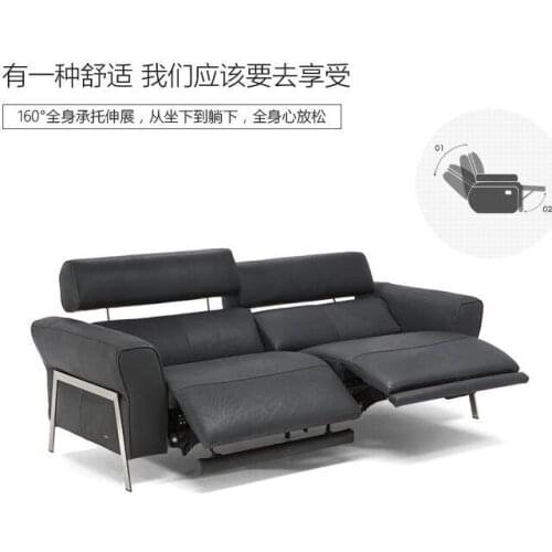 Living Room Sofa set 2 seater real genuine leather sofas electric recliner salon couch puff asiento muebles de sala canape cama